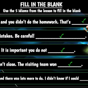 Ositos English Sports Idioms: Part Ten