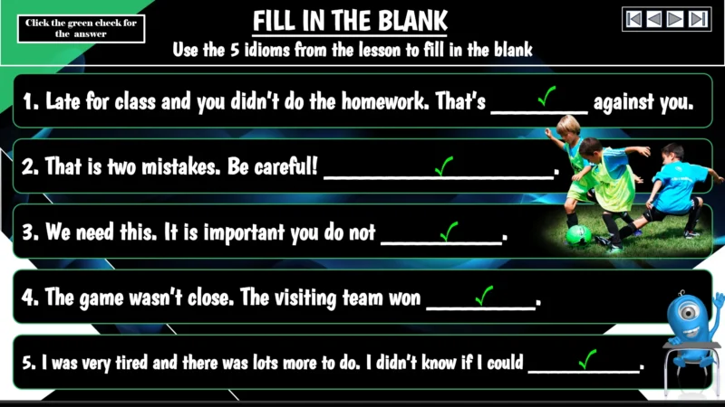 Ositos English Sports Idioms: Part Ten