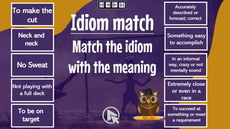 Ositos English Sports Idioms: Part Six