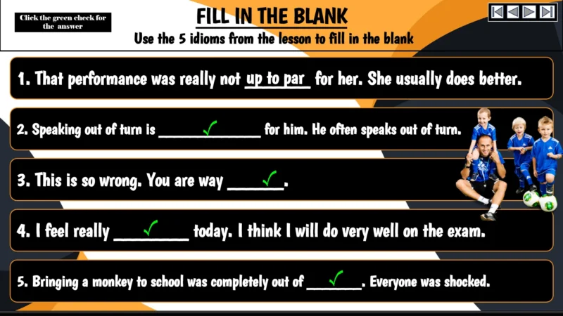 Ositos English Sports Idioms: Part Seven