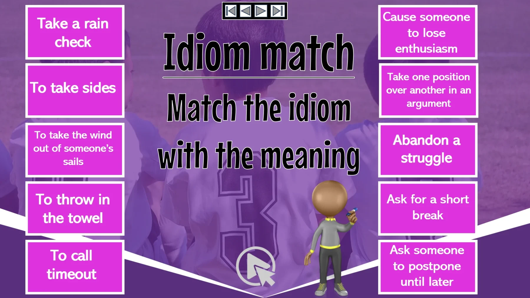 Ositos English Sports Idioms: Part Nine