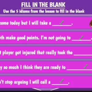 Ositos English Sports Idioms: Part Nine