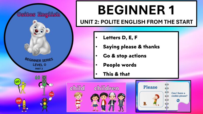 Unit 2 Ositos English Beginner Series