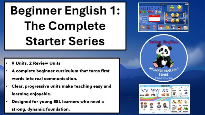 English Beginner Lessons (9 part series plus 2 review units)
