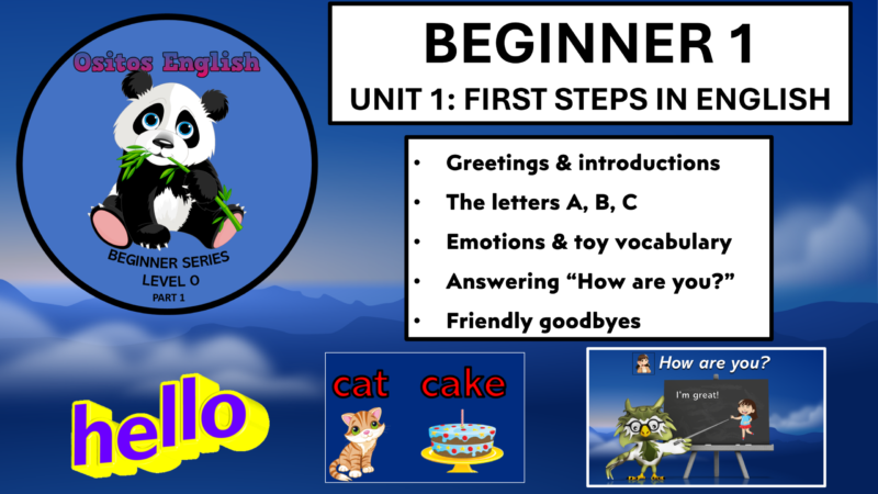 Unit 1 Ositos English Beginner Series