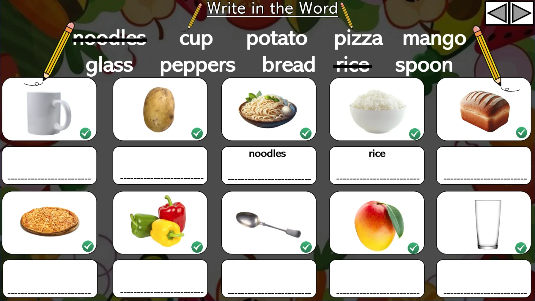 Ositos Food Lesson UNIT 11: Review Units 1-10