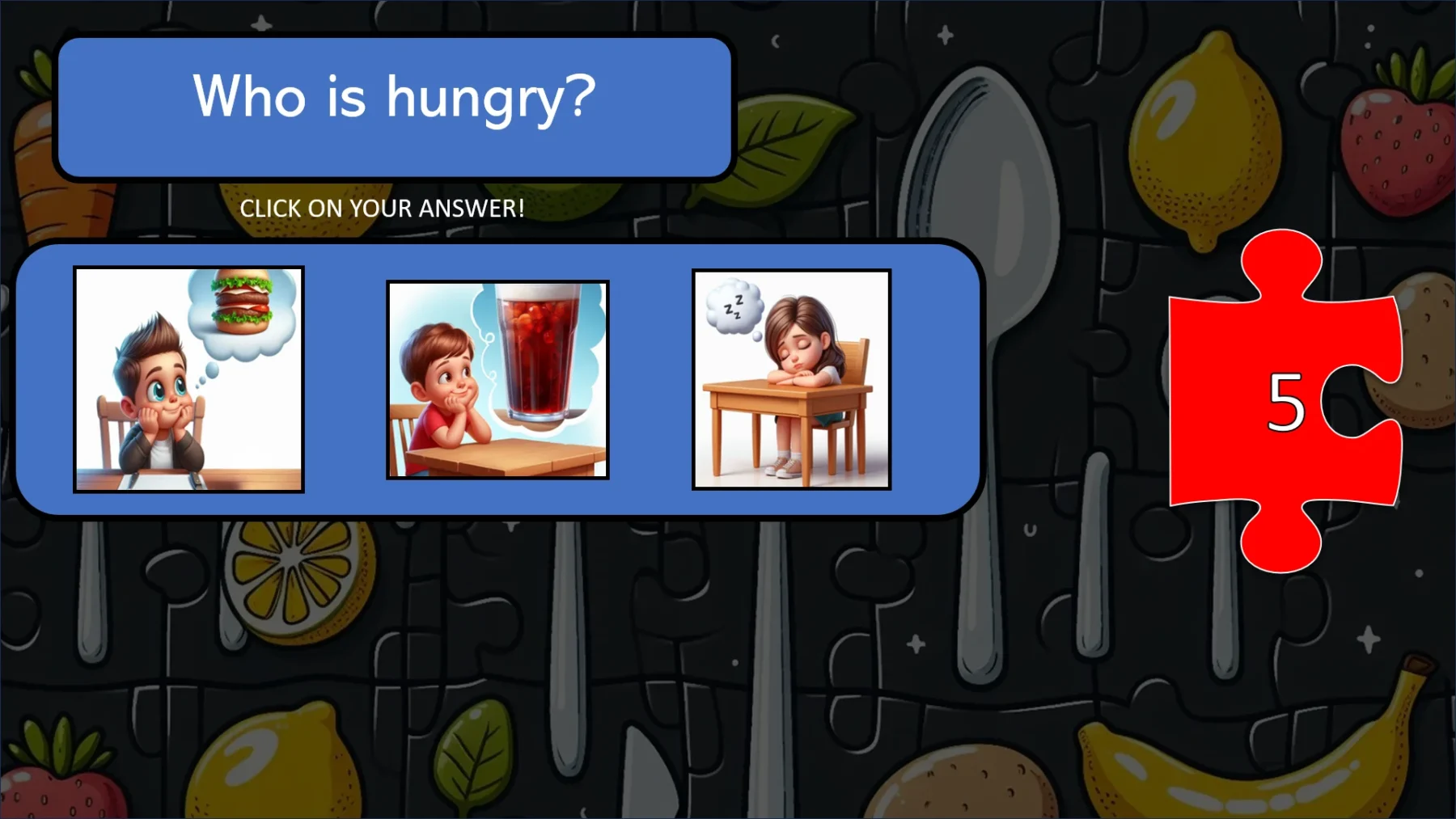 Ositos Food Lesson UNITS 6 & 6B – Picture Reveal Game