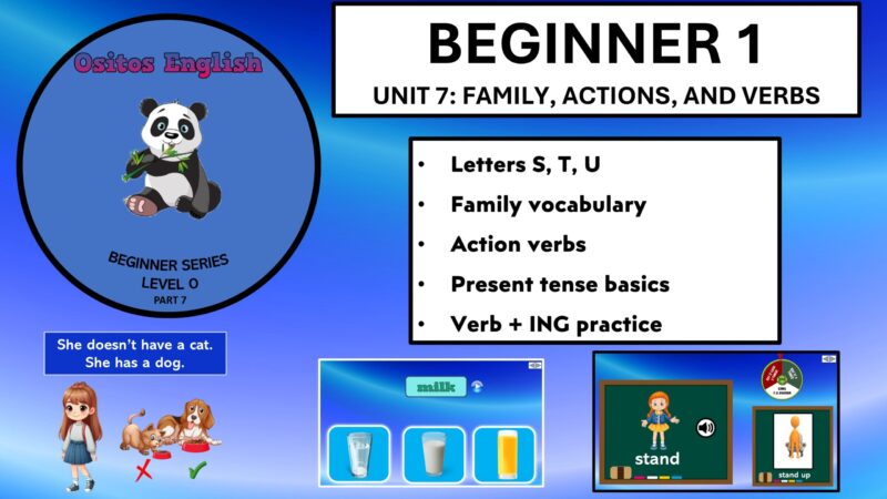 Unit 7 Ositos English Beginner Series