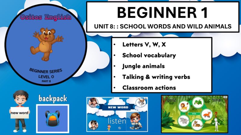 Unit 8 Ositos English Beginner Series